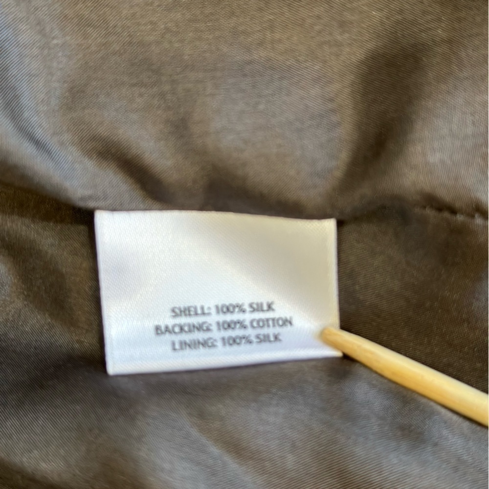 Eileen Fisher Tussah Bartack Silk Lightweight Jacket Cover-up Cropped Medium - Picture 4 of 5